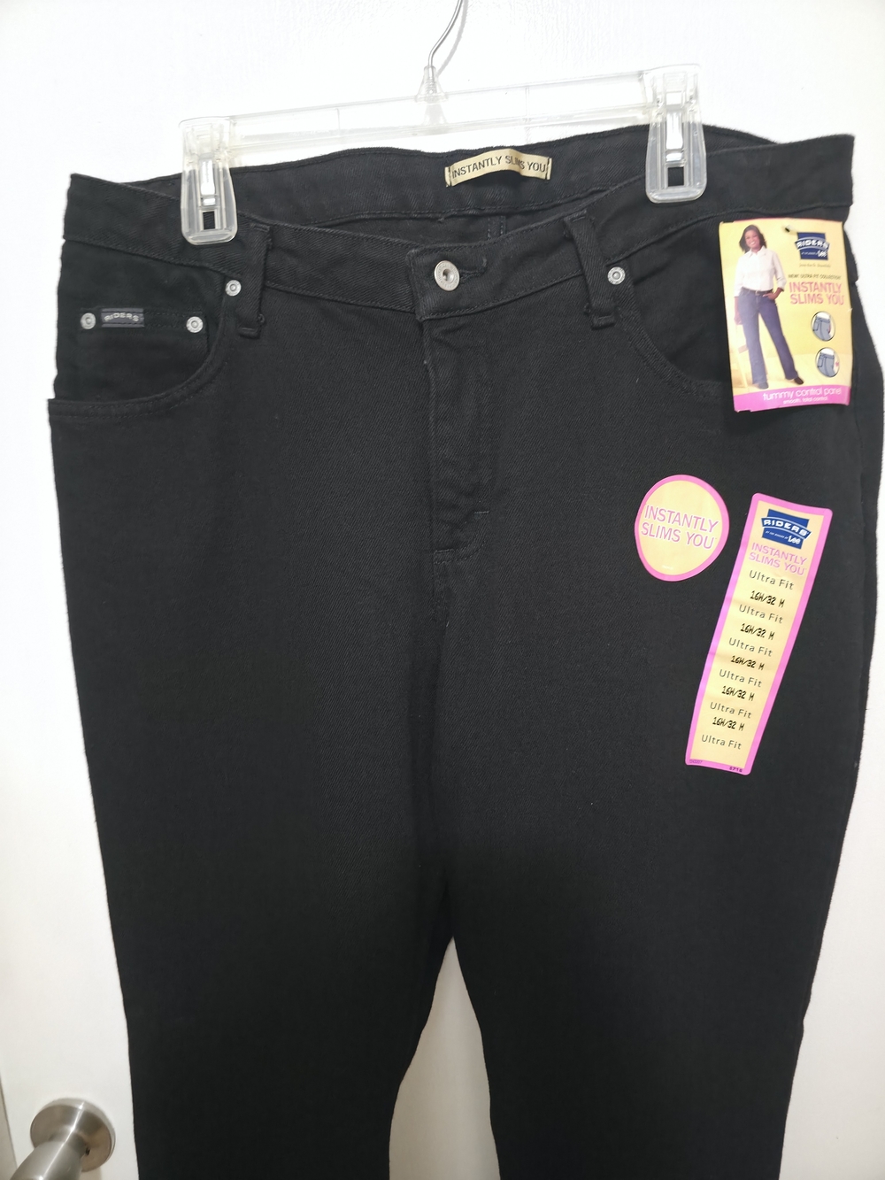 New With Tags Lee Riders 16W Ultra Fit Instantly Slims You Black Denim Jeans